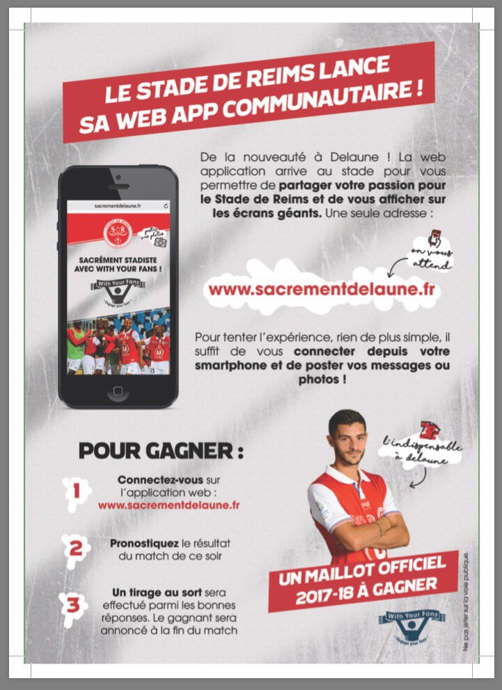 WithYourFans's tweet image. 2eme match avec le @StadeDeReims pour la webapp @WithYourFans ! Pronos et photos sur écrans géants !#FanEngagement #FanExperience
