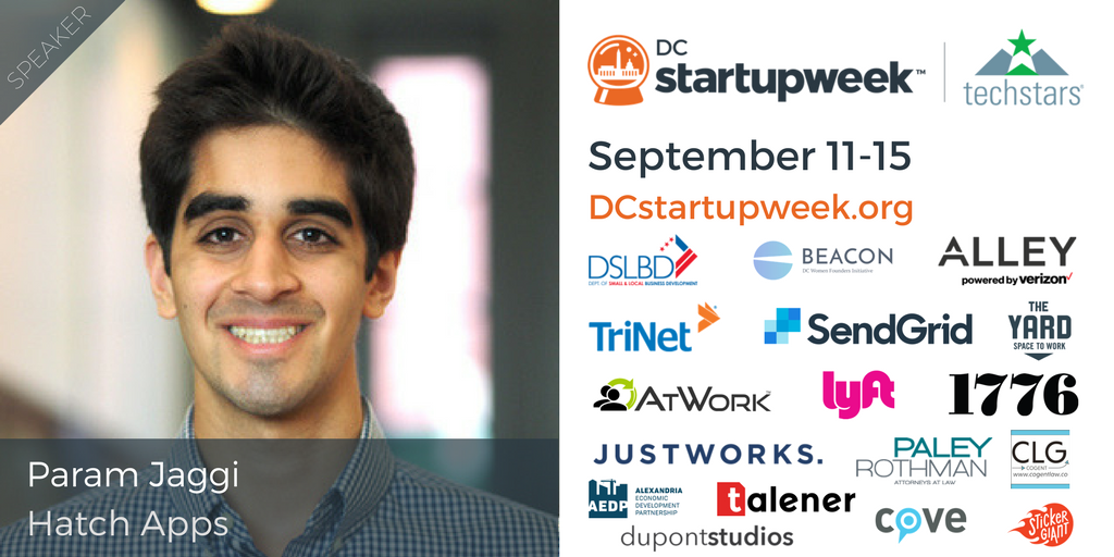 DCstartupweek's tweet photo. Meet our speaker from #HatchApps, @ParamJaggi. https://t.co/YyvW58TFW5 #DCSW17 #DCTech #SmallBizDC https://t.co/Nbf0S5qmJE