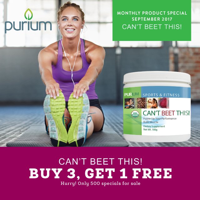 PuriumHealthPro's tweet photo. You just Can't BEET This! deal.
Only 500 specials for sale so act quick! https://t.co/8mJlR0DQCP