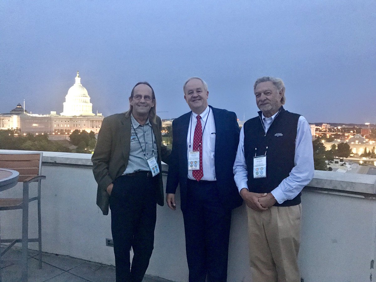 michaeldykesdc's tweet photo. Wonderful evening w/ great #organic dairy members @OrganicValley CEO George Simeon &amp; Marc Peperzak, CEO of Aurora Organic Dairy. #grassup https://t.co/n1lRyKu9di