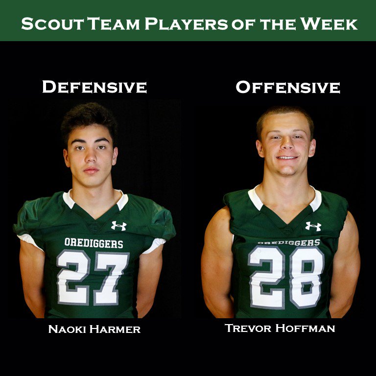 MonTechFootball's tweet photo. Congrats to our Scout Team players of the week
Naoki Harmer -DB- Interlake HS (WA)
Trevor Hoffman -WR- Kennedy Catholic HS (WA)
#RollDiggs https://t.co/2bZqum1cYn