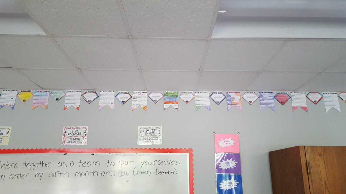 jmurraywestst's tweet photo. All About Super Me pennants!!! Starting our display in Health Headquarters for open house Wednesday!!! https://t.co/mfjGCcZh41
