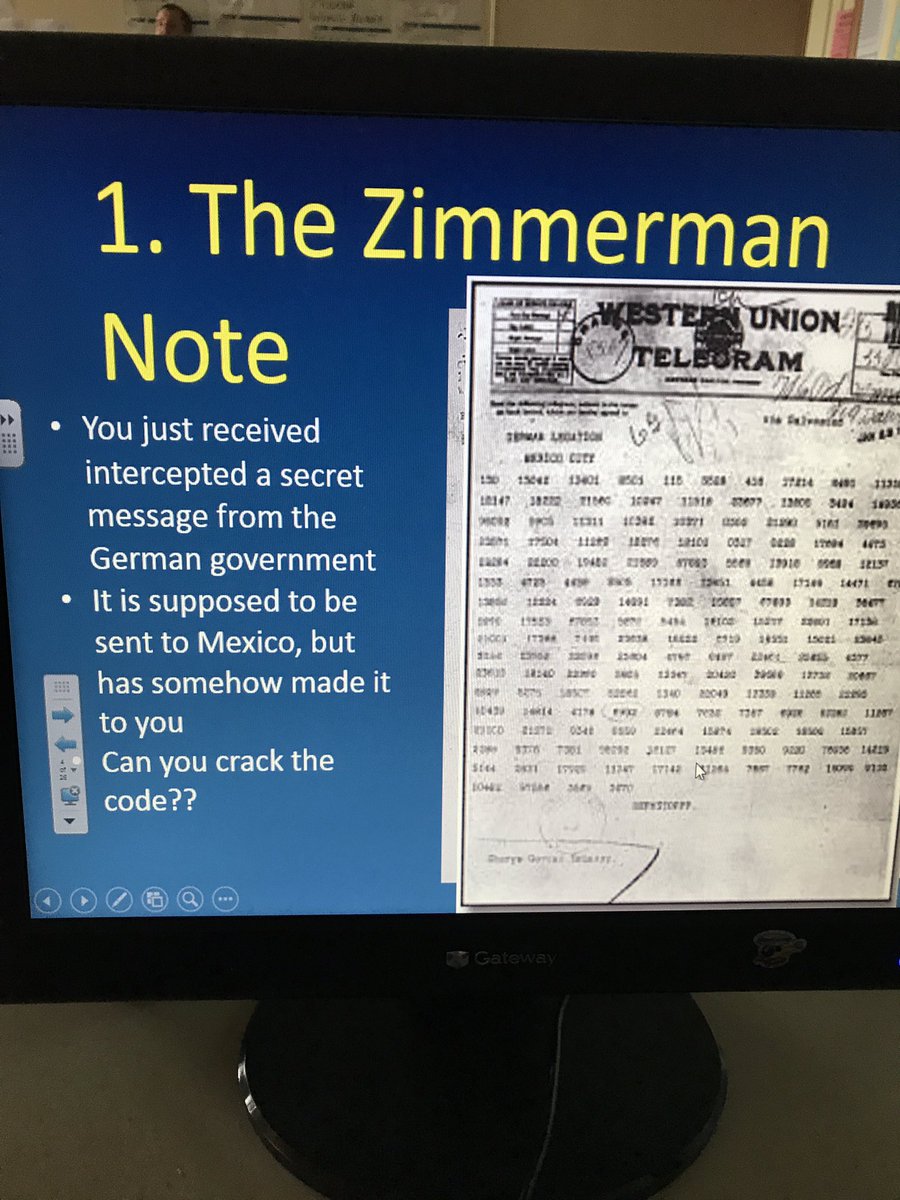 BoeckmanCHS's tweet image. Will the American history students be able to decode the Zimmerman note and save the US? #DecodeHistory
