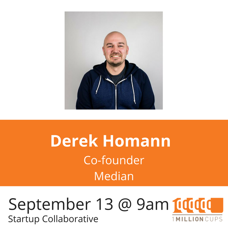 Startup_Collab's tweet photo. Who's going to #1mc this Wednesday?! We've got co-founder of Median, Derek Homann up to bat #1mcomaha https://t.co/BFiZhc3Avd https://t.co/epK6DAesVG