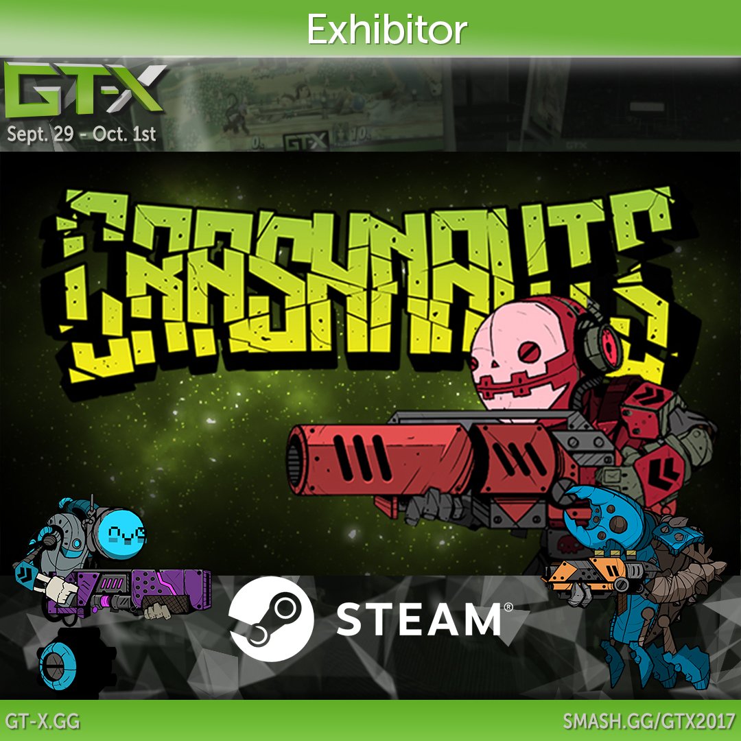 The awesome 2D Platformer <a href="/Crashnauts/">Crashnauts</a> will be at GT-X! Come play! #gtx2017