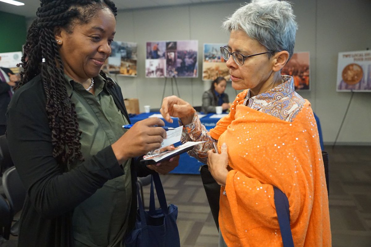 TWULocal100's tweet photo. Tell your #911 story: Conductor Guilaine James talks to Amy Weinstein from the @911Museum about her service at #grounZero #1u https://t.co/Vbl8byvptf