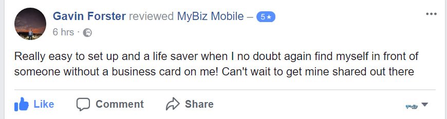 MyBizMobileUK's tweet photo. Hey @gforsterphoto we're delighted with your feedback for your digital business card. What have your customers said to you? #digitalbizcard https://t.co/W5mu8YfvAP