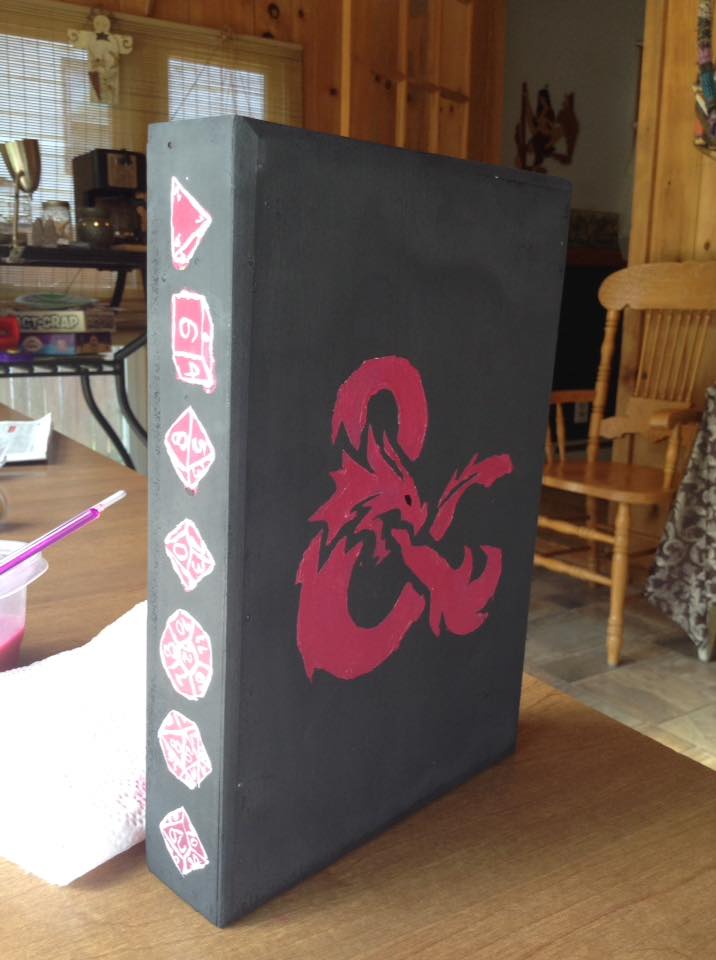 jennybeanses's tweet image. Finished my husband&apos;s dice tray this afternoon.  #dnd #dungeonlife #nerdcraft