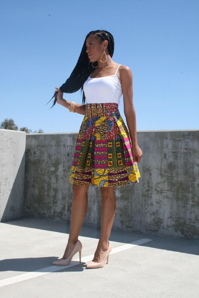 ldntipper's tweet image. No Tribe Clothing | Abina Pleated Skirt. #AfricanPrintWear ldntipper.co.uk/collections/wo…
