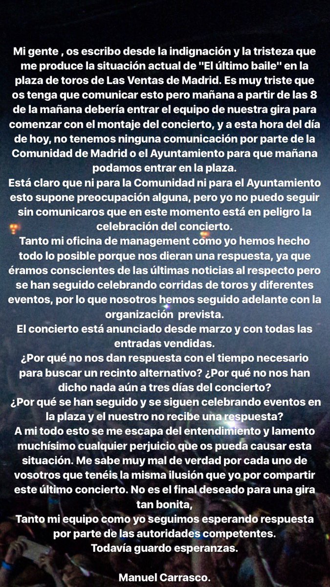 Manuel Carrasco (@manuelcarrasco_) on Twitter photo 