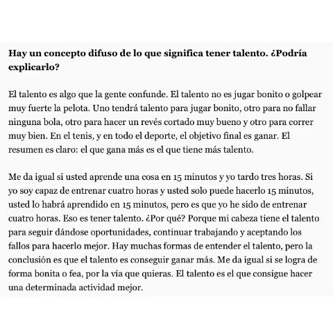 pablolopez111's tweet photo. Rafa Nadal, hablando del TALENTO.
Para aprender...Para guardar. https://t.co/igDHRbx7z4