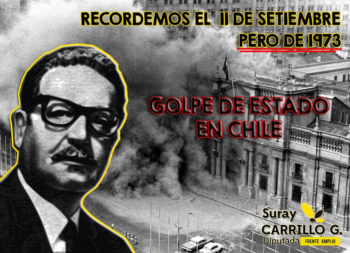 SurayCarrillo's tweet photo. "SIGAN USTEDES SABIENDO QUE MUCHO MÁS TEMPRANO QUE TARDE SE ABRIRÁN LAS GRANDES ALAMEDAS" SALVADOR ALLENDE
#AllendeVive https://t.co/21fAT3ePa3