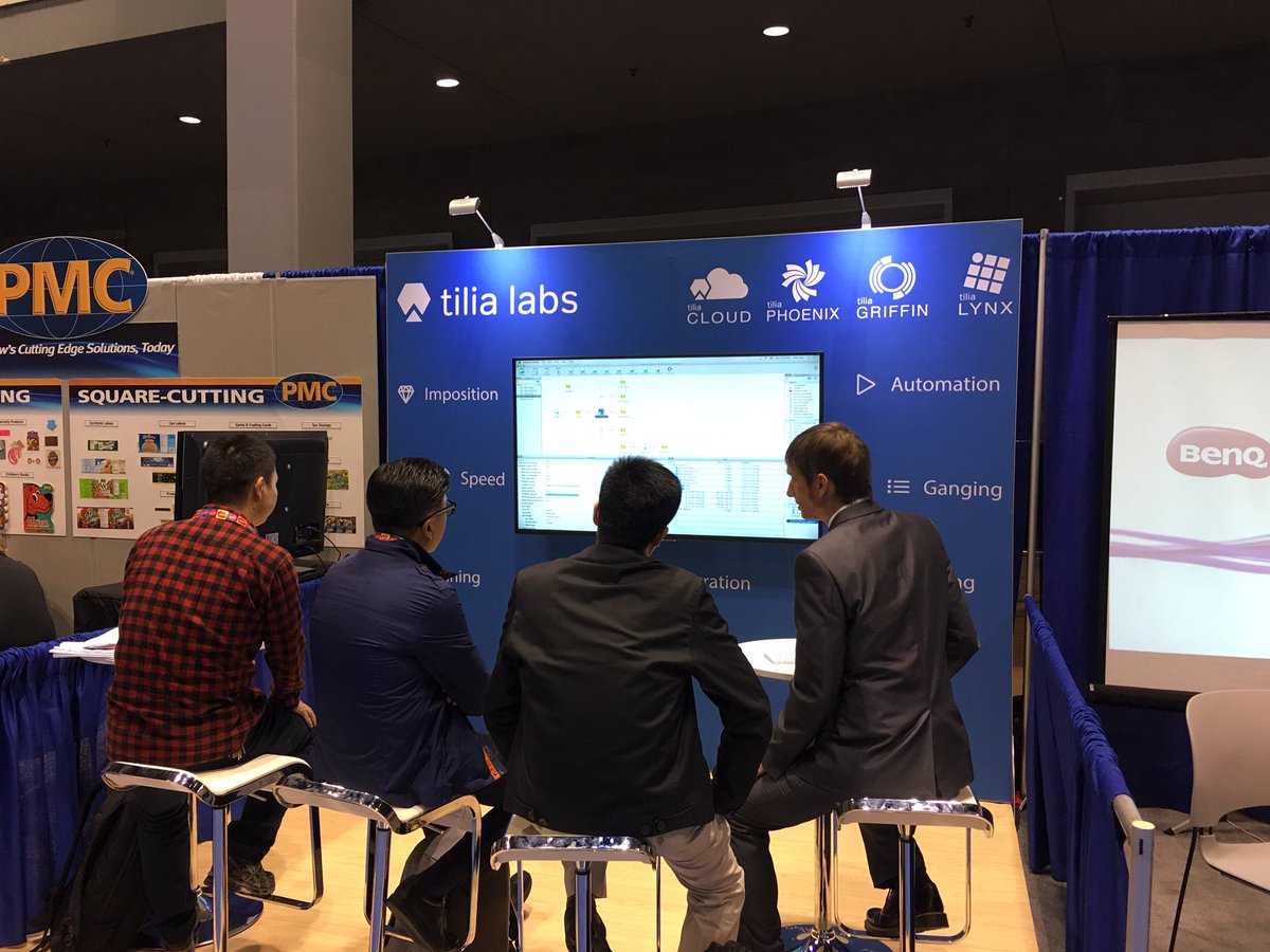 tilialabs's tweet photo. Things are happening @tilialabs day 2 at #Print17! See #tiliaPhoenix #ImpositionAI in action booth 158 https://t.co/EkfoQmnDdh