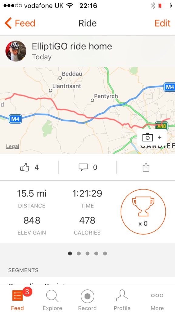 TeamThie's tweet photo. @c70convertable Yep getting some good miles done on the @elliptigo @ElliptiGOUK #StrongHeadWind https://t.co/ckehjSi2f6