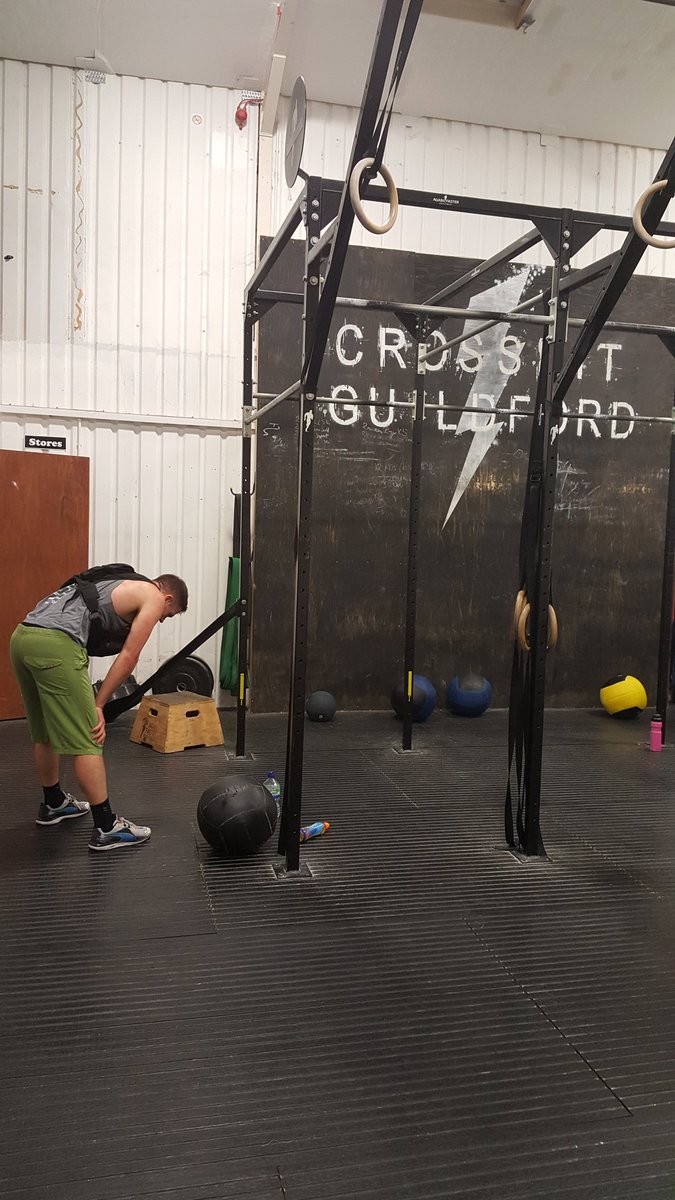 CrossFitGford's tweet photo. Allan left wishing he hadn't thought the WOD looked tame after the Coach suggested the weights vest to make it more to his liking. https://t.co/9wFIpXLEDg
