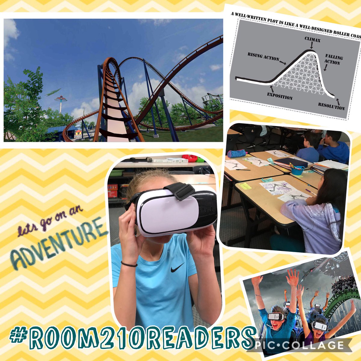 Room210Readers's tweet photo. A good story and a roller coaster ride have a lot in common, let me show you! #ElementsOfPlot #VirtualReality @TeamNSIS https://t.co/d6xOYJ6XLA