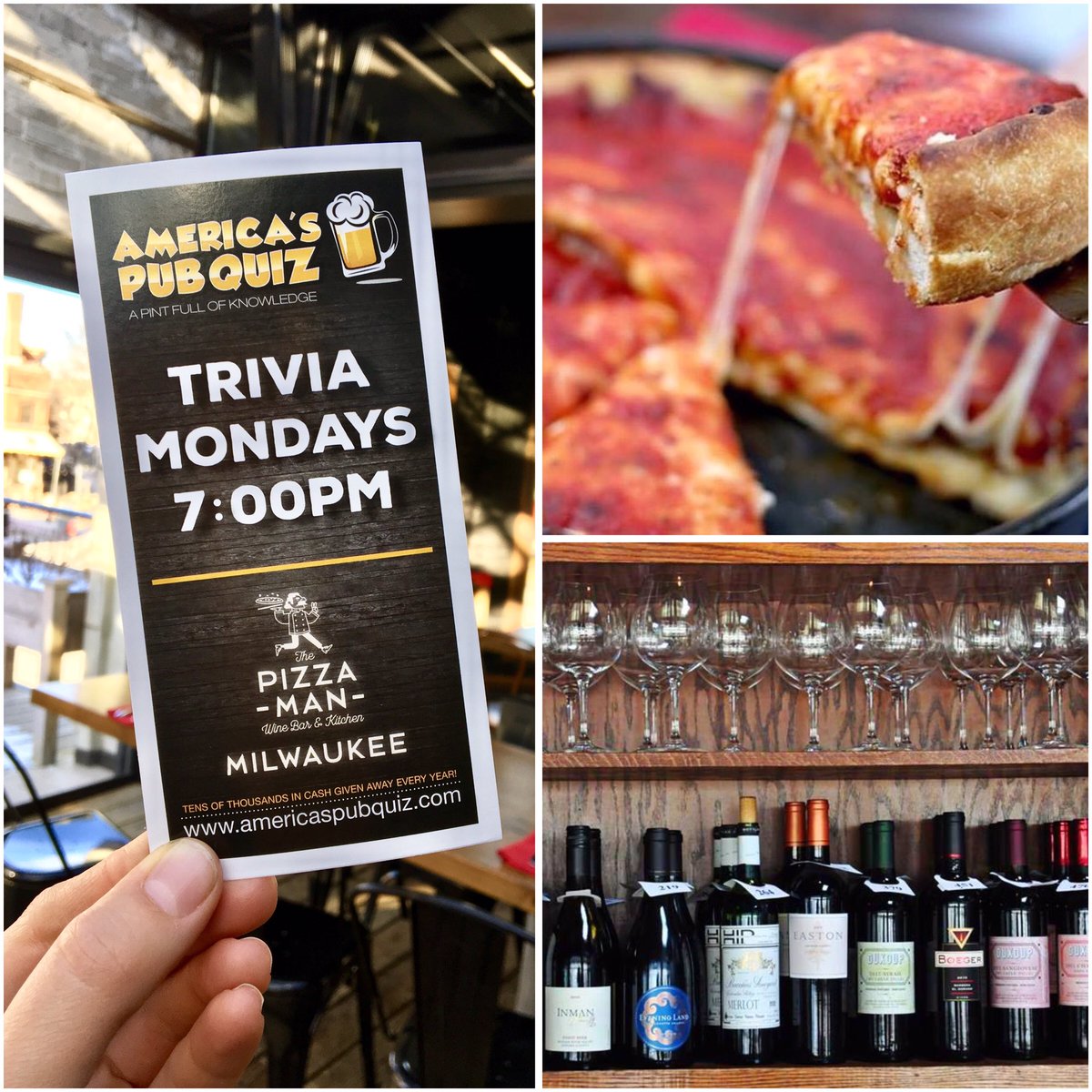 Stop into our Downer location tonight for #trivia w/ <a href="/americaspubquiz/">America's Pub Quiz</a>! Starts at 7PM. Did we mention 1/2 priced wine bottles?