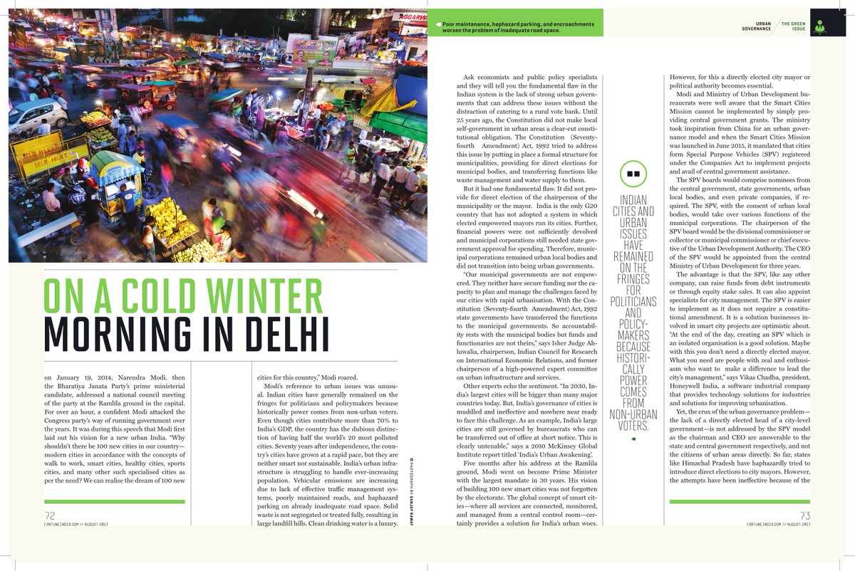 titodas87's tweet photo. Here's Fortune India's piece on why India desperately needs an overhaul in urban governance. @tca_tca @ShashiTharoor #NotSoSmartCities https://t.co/i5HFt3K9hm