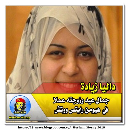 داليا زيادة : جمال عيد وزوجته عملا في هيومن رايتس ووتش