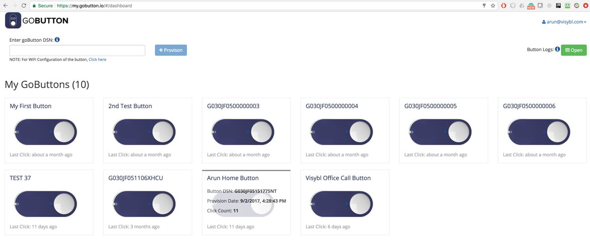 gobuttonio's tweet photo. gobutton configuration dashboard v1.0 is ready #gobutton #dash #AWSSummit https://t.co/0Rl4kIS2kT