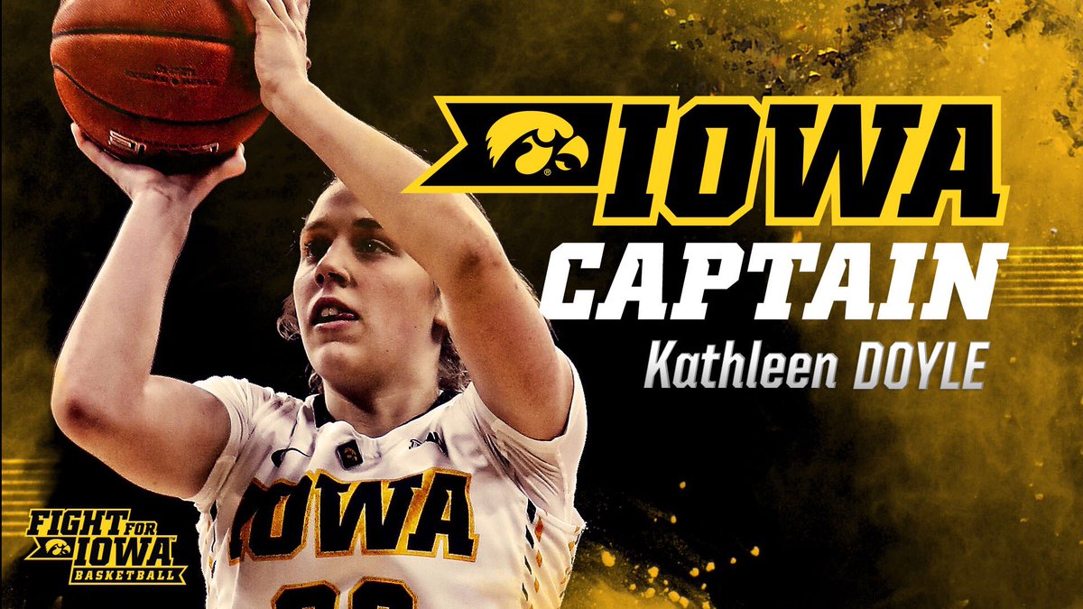 IowaWBB's tweet photo. Introducing our 2017-18 team-elected captains: @han_stew &amp; @KDoyle_11! 

#Hawkeyes #FightForIowa https://t.co/lEpPJMU7RQ