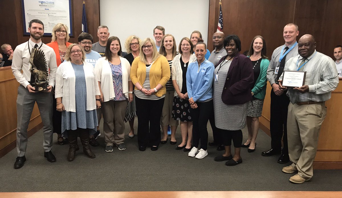 WaterlooSchools's tweet photo. Congrats to @CentralWaterloo on the Swartzendruber Award for biggest achievement gains this past school year! https://t.co/QAIB1ev9XS