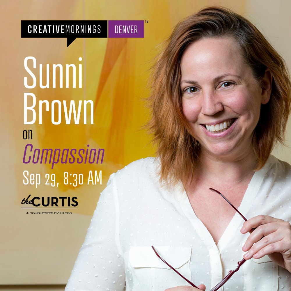 CM_Denver's tweet photo. Announcing our next AWESOMESAUCE speaker @SunniBrown. Talking about #cmcompassion on September 29th! #CM_Denver https://t.co/41Y3AXKi8O https://t.co/y4dL24J4Lh
