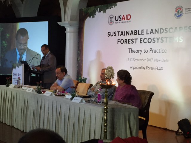 TCHSunderland's tweet photo. Opening ceremony of Sustainable Landscapes &amp; Forest Ecosystems conf/ in Delhi, India organised by @forestplus @usaid_india #Thinklandscape https://t.co/sekYCnNjRE