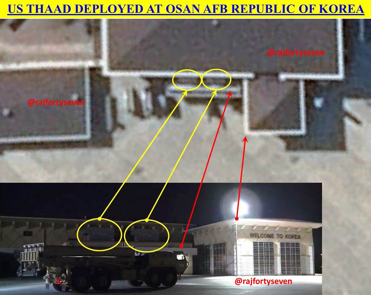 rajfortyseven's tweet photo. #US #THAAD deployment #Korea satl imagery #ANTPY2 radar can detect missiles launches in boost phase. #China worried
https://t.co/c4H2fdVHFq https://t.co/F1Zh6VlNPo