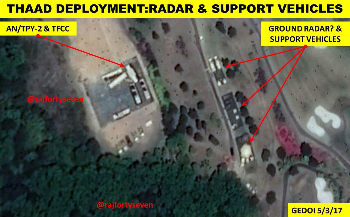 rajfortyseven's tweet photo. #US #THAAD deployment #Korea satl imagery #ANTPY2 radar can detect missiles launches in boost phase. #China worried
https://t.co/c4H2fdVHFq https://t.co/F1Zh6VlNPo