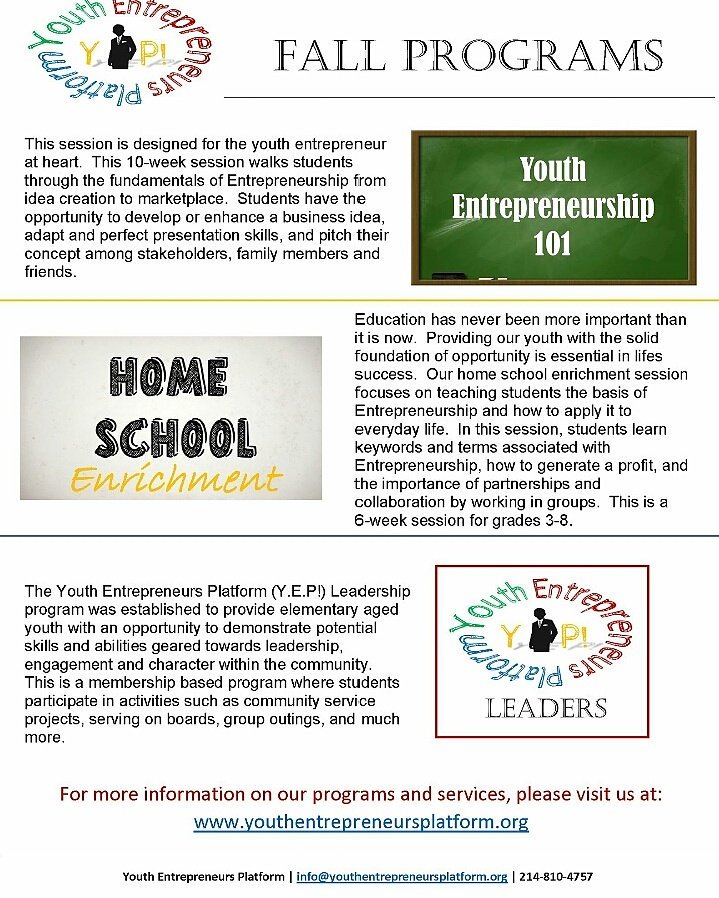 YEPlatform's tweet image. #Registrations end soon!! Get your #youth signed up today!

#FortWorth #Denton #Haslet #Roanoke #Saginaw

youthentrwpeeneurplatform.org