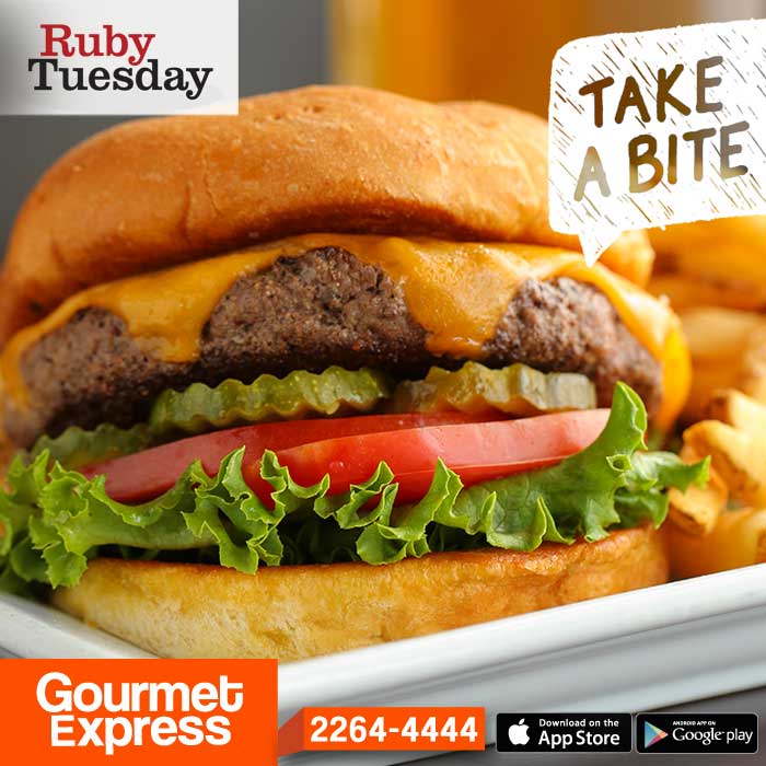 GourmetExpress's tweet photo. ¡Noche para disfrutar de @RubyTuesdaySV !
Descarga nuestra App o marca 2264-4444 y en minutos estaremos en tu puerta. #gourmetatupuerta https://t.co/hW3dPwZz1u