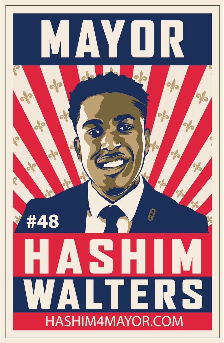 watchthislmfao's tweet photo. Believers in the power of Millennials, HooDies® officially endorse 22 yr old Hashim Walters for Mayor of New Orleans. #Hashim4Mayor #Repost https://t.co/985S29MKQE