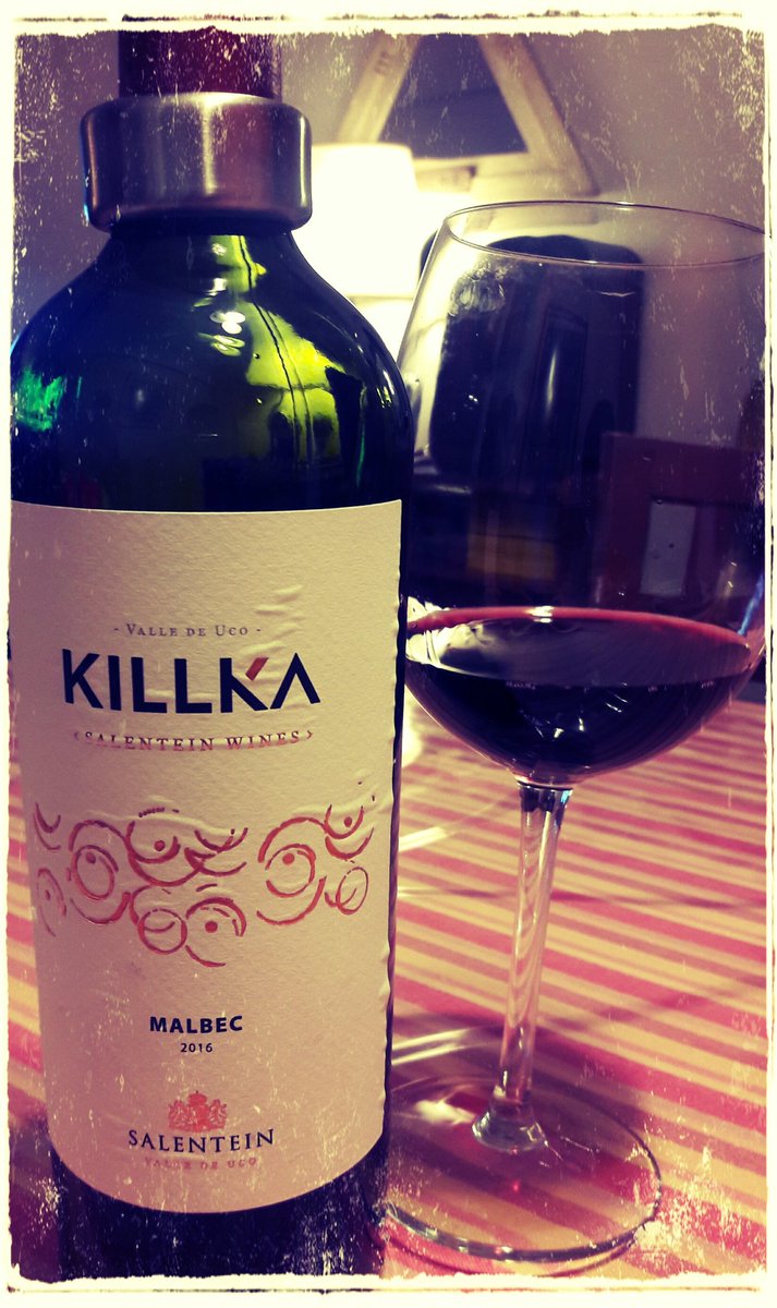 Claudiocanu's tweet photo. #AlLunesBuenaCara 🍷arranque de semana con un #Killka Malbec de @BodegaSalentein (después del gimnasio) https://t.co/iam5cr9rz5