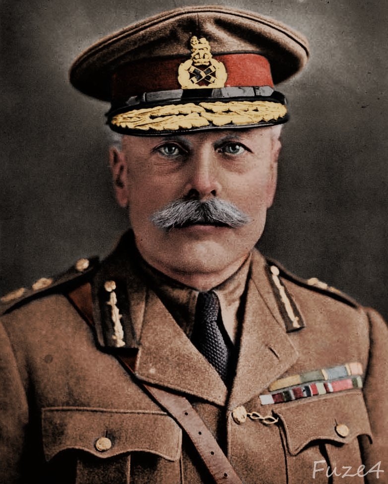 Picture of Douglas Haig in 1910 the "Butcher of the Somme", colorized 