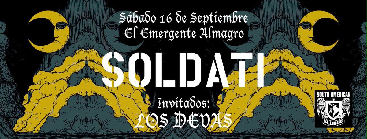 TRESDEVASARG's tweet photo. Este sábado tocamos Los Devas en El Emergente de Almagro. #MacriGato #DondeEstaSantiagoMaldonado https://t.co/NBUY3Zd60y