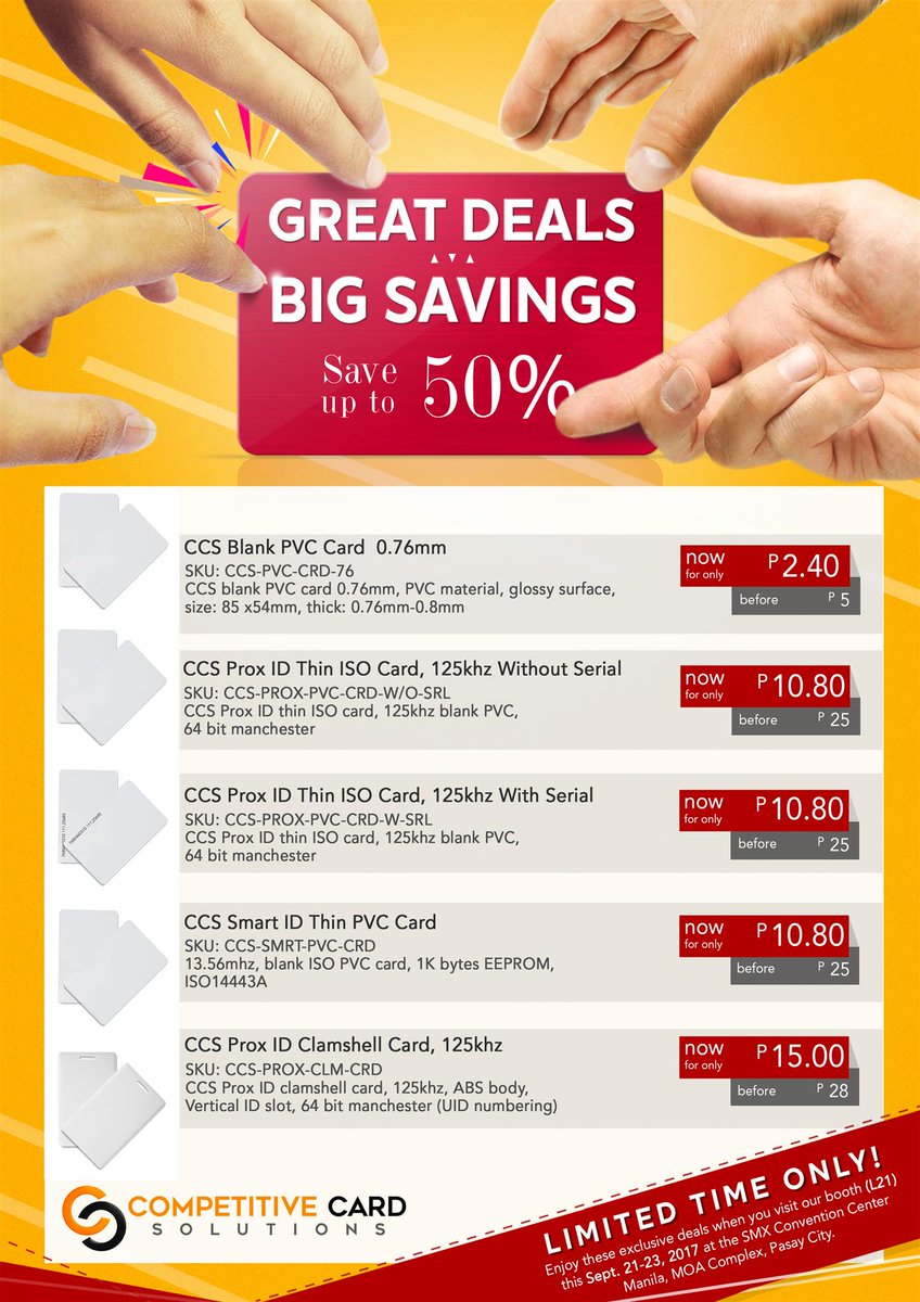 CompetitiveCard's tweet image. Come &amp;amp; enjoy the rainy days season as this brings downpour of great deals when u visit us this coming Sept 21-23 at Hotel Supplier Show 2017