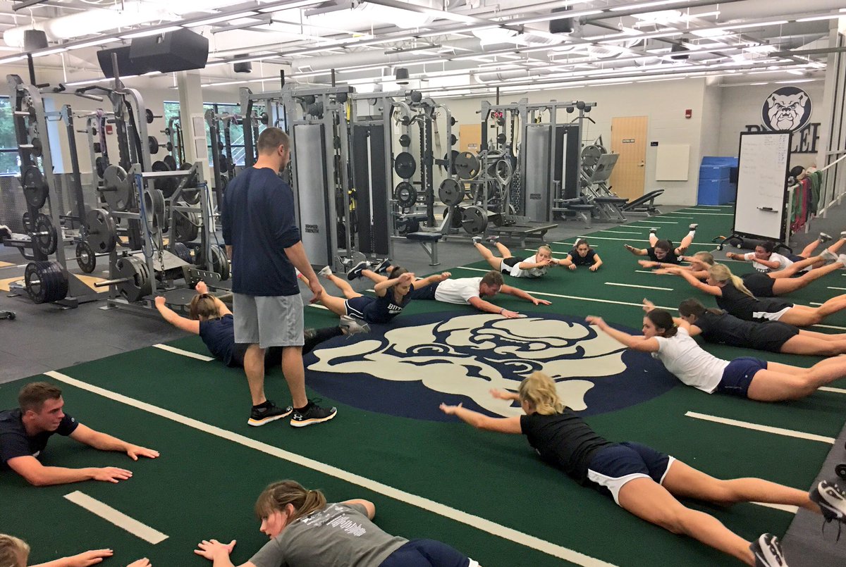 butlerucheer's tweet photo. We had a good workout tonight thanks to @ButlerStrength! Looking forward to Wednesday &amp; getting stronger this season! 🐶💪🎉 #GoDawgs https://t.co/07zYgaYZoJ