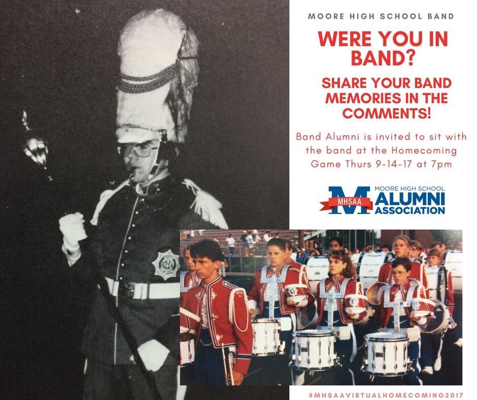 MHS_AA's tweet photo. We hope to see you on Thursday! #MooreBand #MooreAlumni https://t.co/y0ZAjPLzca