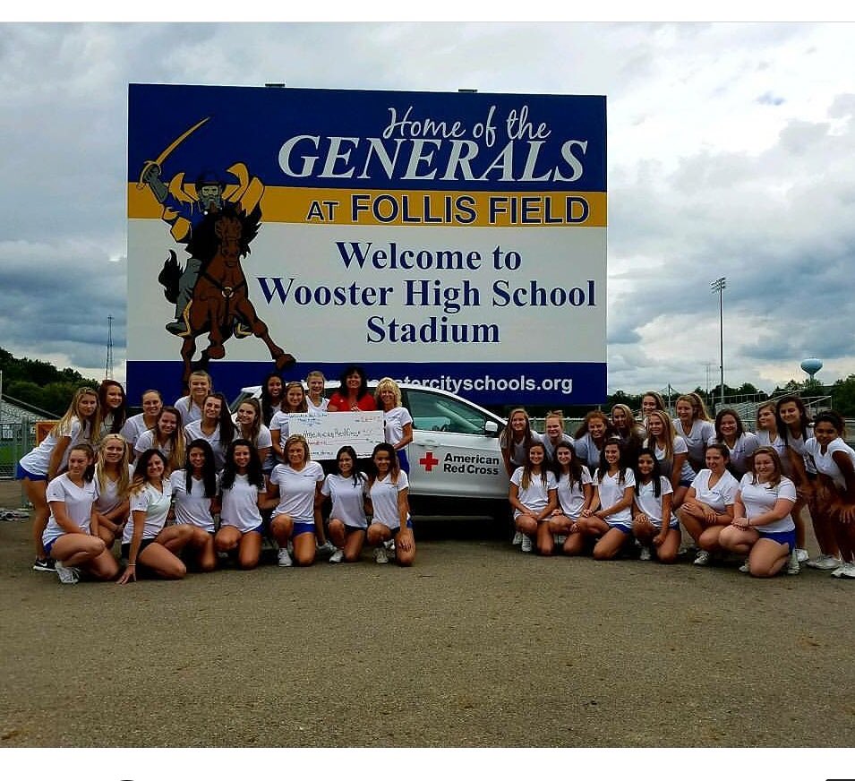 woosportsfan's tweet image. These ladies are always cheering everyone else on Here they are showing their support for the Hurricane Relief efforts with a $900 Donation!