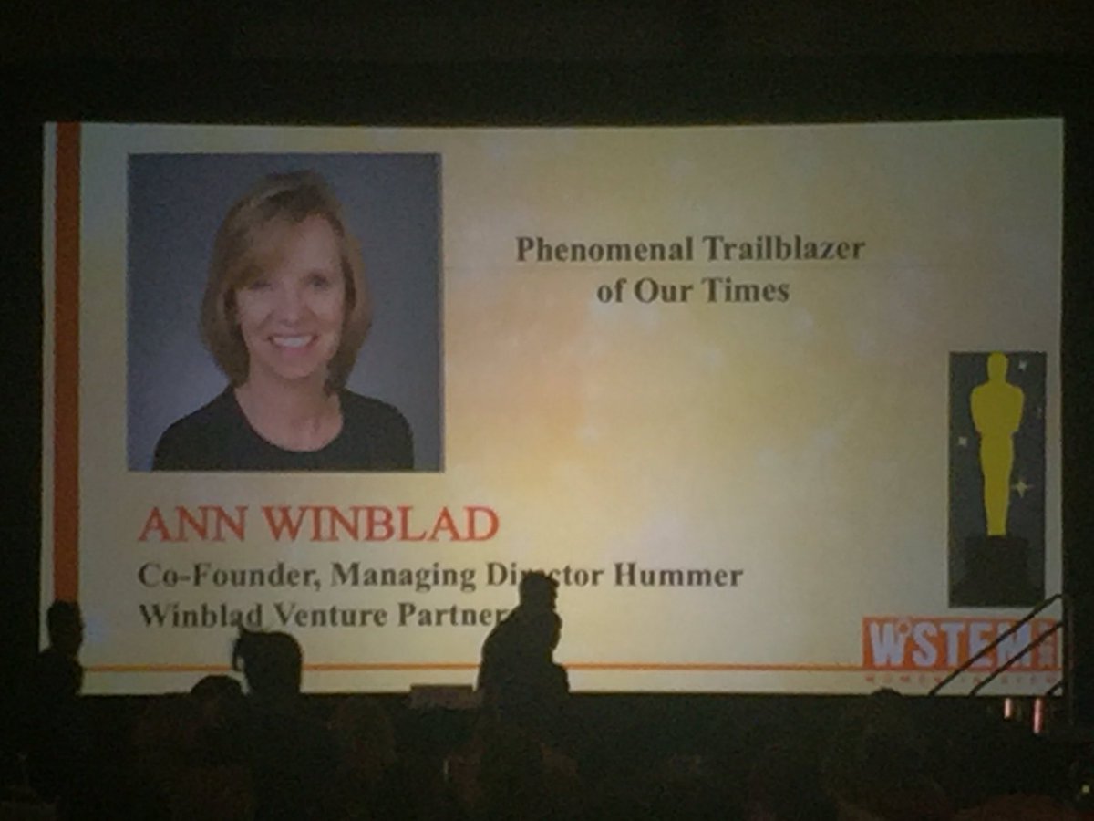 MKFImpact's tweet photo. And the phenomenal trailblazer of our times award goes Ann Winblad. Congratulations Ann! #WiSTEM2017 #MKFImpact https://t.co/K2I7WHTIUy