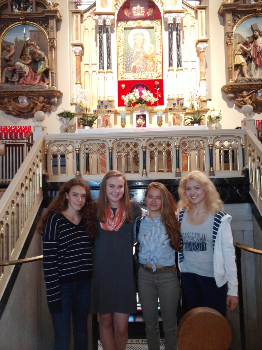 ICSJParish's tweet photo. Our four teens who are preparing to attend NCYC in Indianapolis prayed at the Send Off Mass at Holy Trinity on Sunday Sept. 10. https://t.co/qsSUEnH3xm