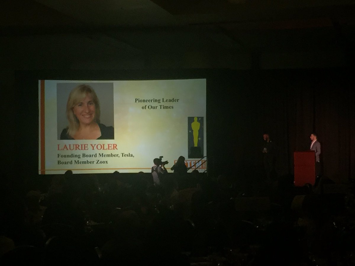 MKFImpact's tweet photo. Annnnnnd the Pioneering #Leader of Our Times is @LaurieYoler of @TeslaMotors #WiSTEM2017 #MKFImpact https://t.co/DsDVCLvH9X