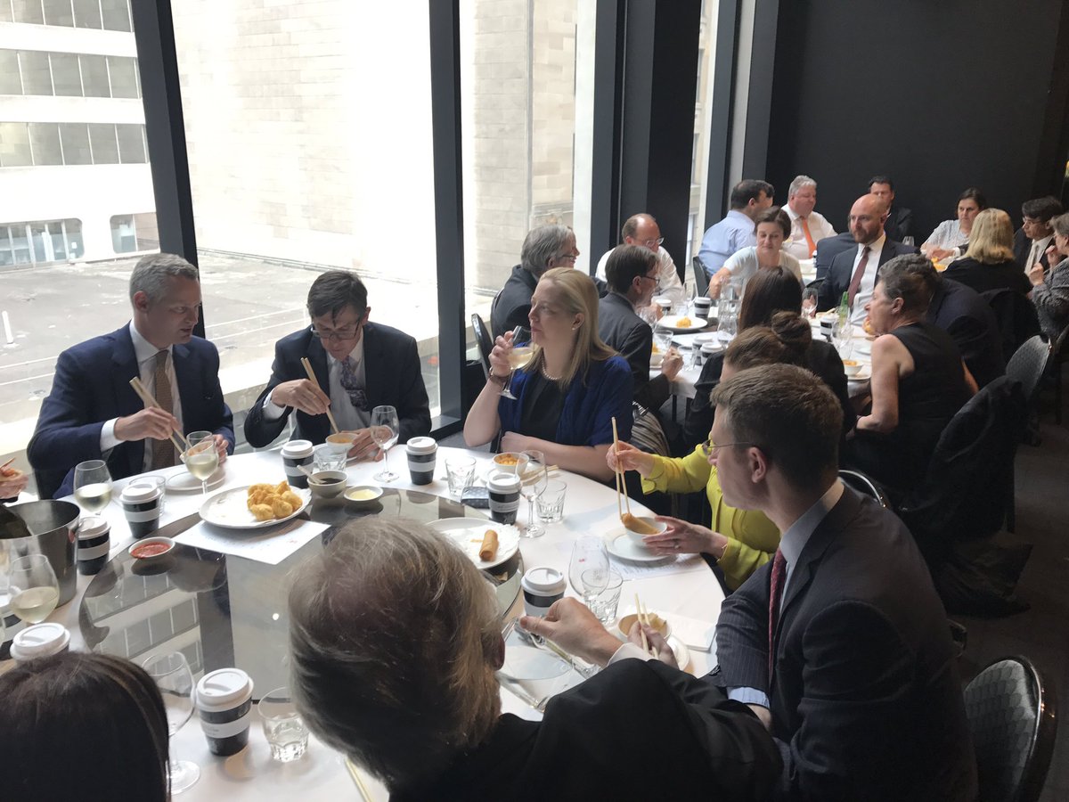 NSWBar's tweet image. The guests are met. The feast is set. Bench and Bar Lunch September 2017 is underway.