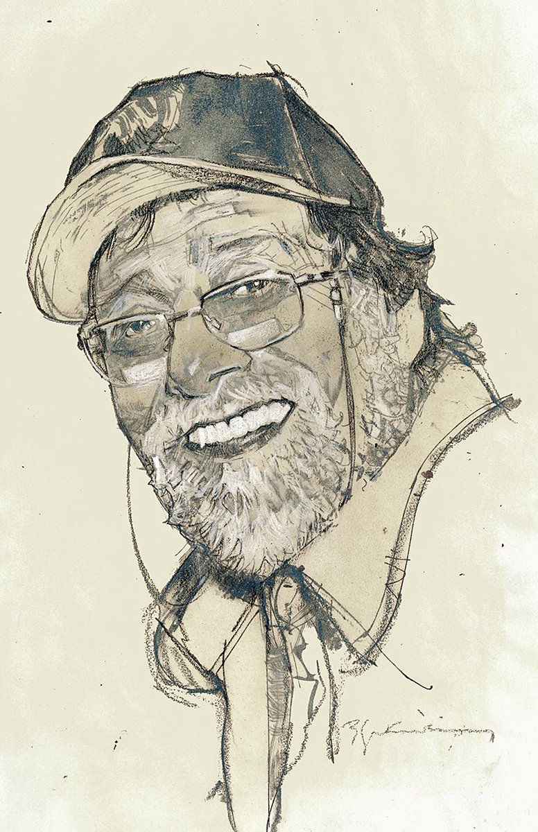 R.I.P. <a href="/LenWein/">Len Wein</a> #LenWein  #DC 11x17 India ink/ acrylic/ pencil/ spray paint