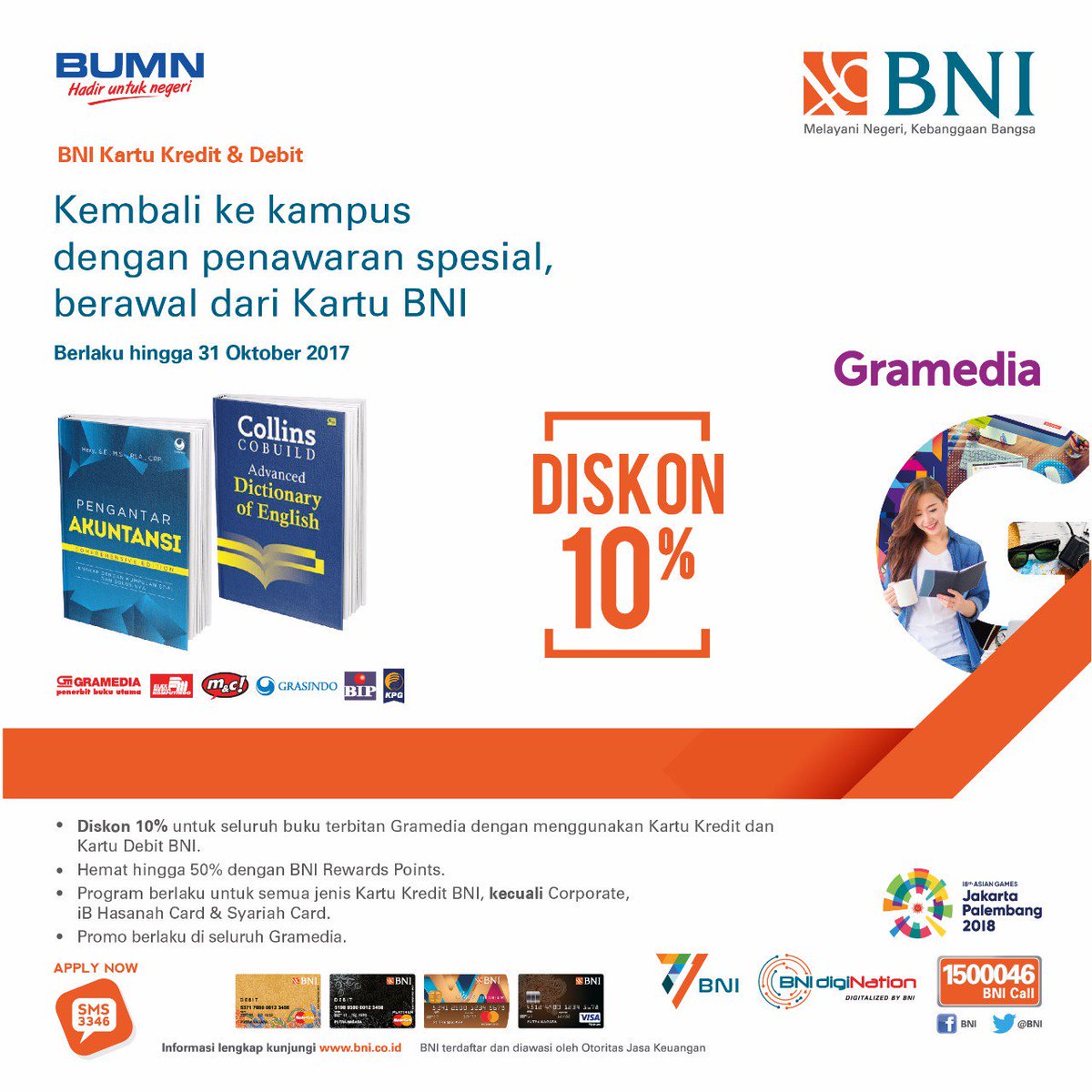 Hai Grameds 😊
Spesial Diskon untuk kamu pengguna BNI 😊