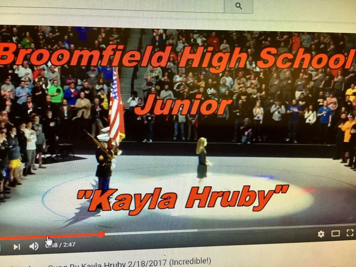 MollyGrantham's tweet photo. Apparently #KaylaHruby has gone from singing at high school wrestling championships, to #MNF. LISTEN/WATCH >> https://t.co/H0VWqufW39 https://t.co/6qmoOCLPY1
