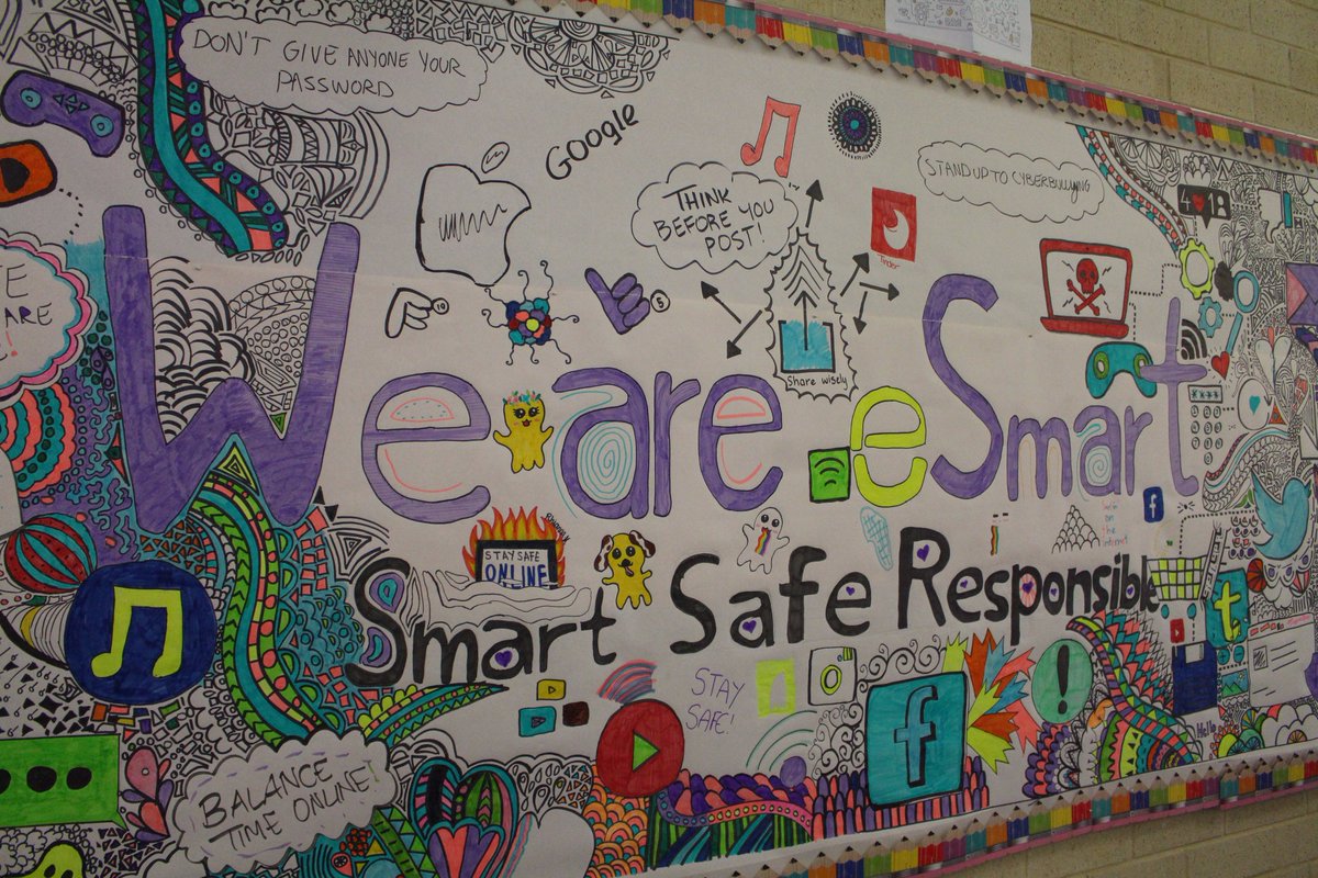 shiertechc's tweet photo. Here's our awesome collaborative art display. Students of all ages worked on this during #eSmartWeek @eSmart_AMF @FIrwinAnglican https://t.co/OIwHPN6I2p