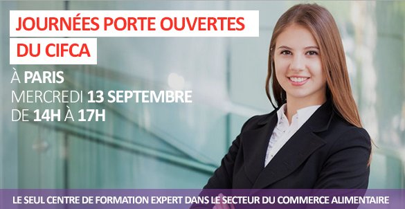 Rendez-vous le 13 septembre pour les #JPO du CIFCA Paris ! 
Toutes les informations sur :  cifca.fr