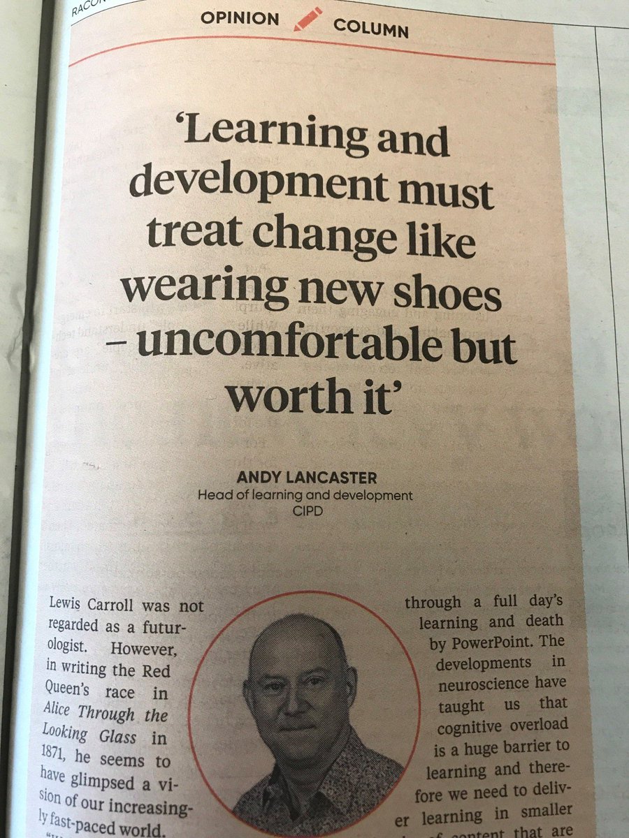 ‘Uncomfortable, but worth it’ <a href="/AndyLancasterUK/">Andy Lancaster</a> talking about change in #LandD in <a href="/raconteur/">Raconteur</a> piece in The Times today ow.ly/AM0r30f5vlC